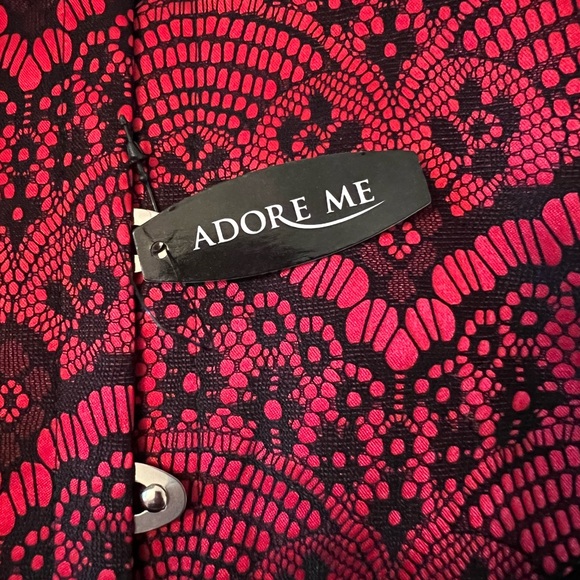 AdoreMe black lace red corset - Picture 3 of 4